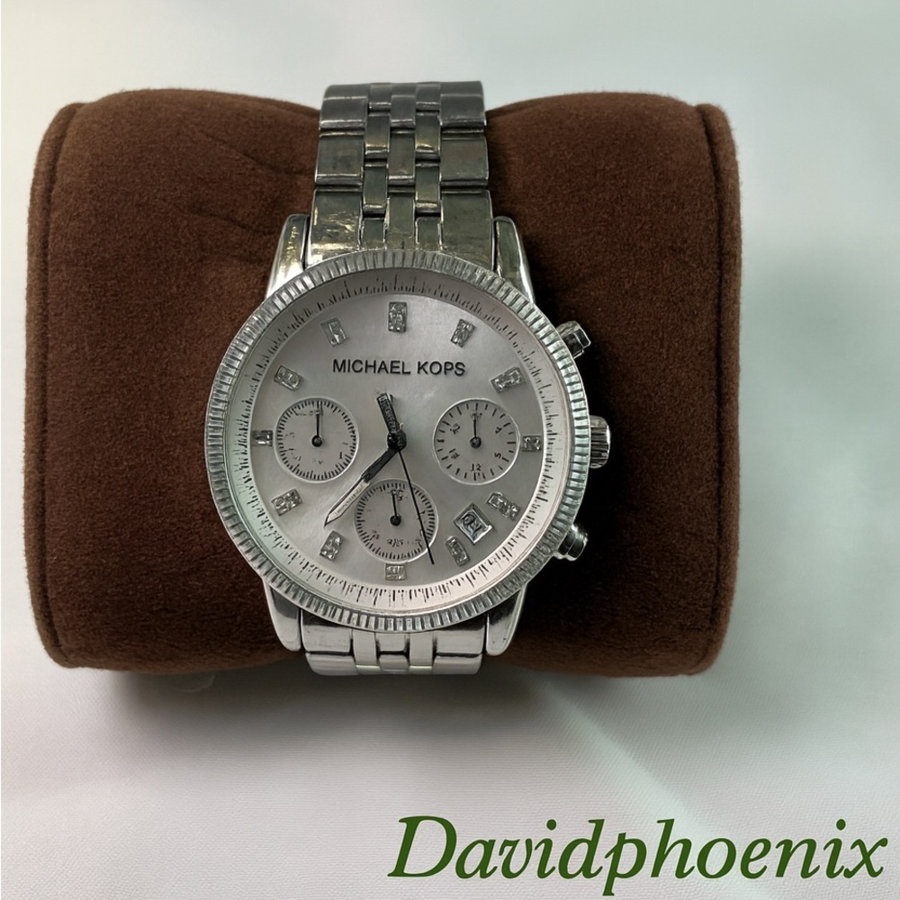 Michael Kors Silver Chronograph Watch‎